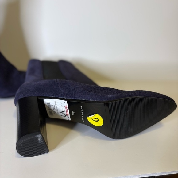 Antonio De Faria and Black Heeled Chelsea Boots with Elastic Panels Size 40 - Picture 7 of 9